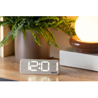 Digitálny budík Roanne LED Karlsson KA6154WH, sivobiela